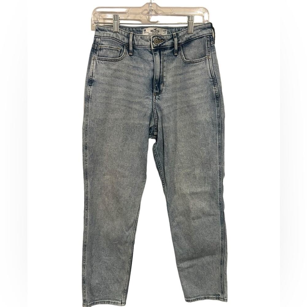 Hollister Vintage Straight Jeans Women 27/5R Curvy High Rise Mom Jean Light Wash